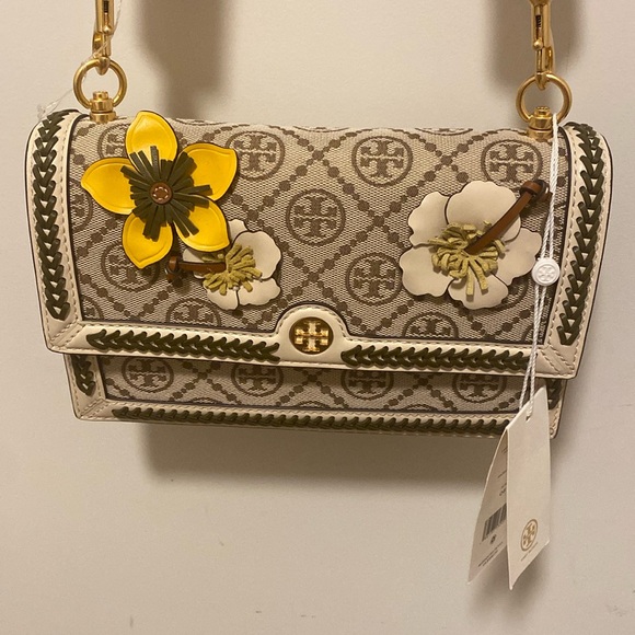 Tory Burch Handbags - Tory Burch  ! NWT limited edition.monogrammed flower bag. Authenticated!